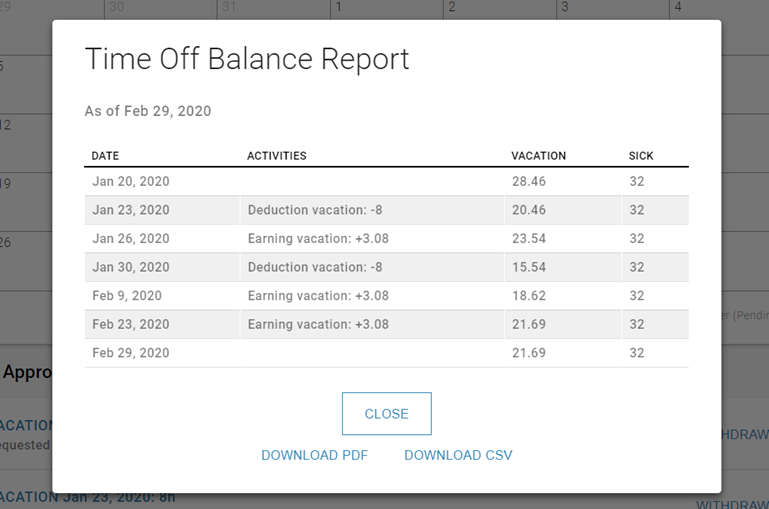 Check Your Time Off Balance