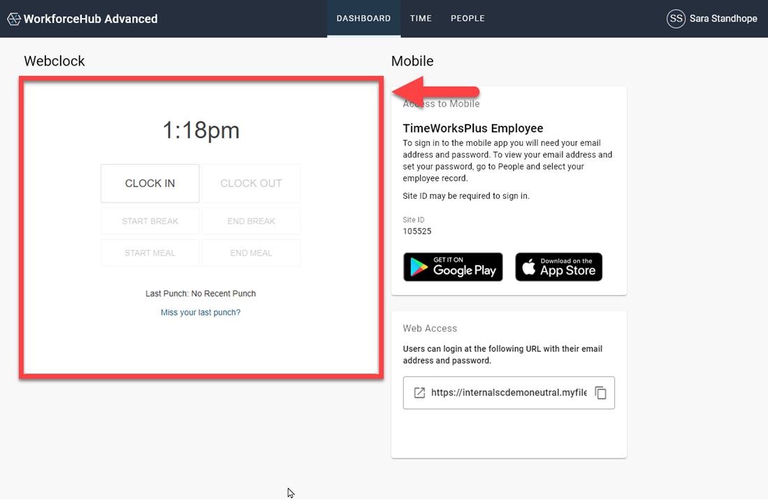 WorkforceHub Conversion Clocks