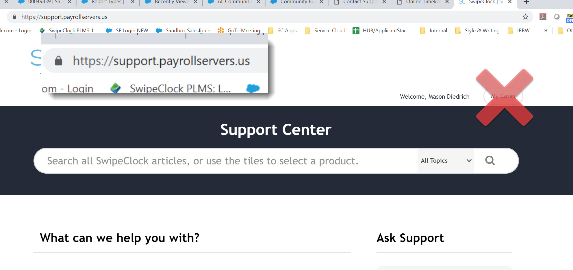 Using Our New Support Center