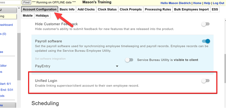 Unified Login - Linking Employee and Manager Logins