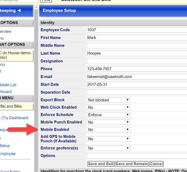 Enable Mobile App Features for Employees