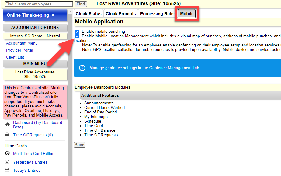 Enable Mobile Location Management for WorkforceHub