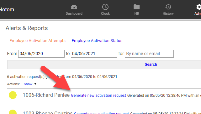 Regenerate Employee Activation Emails for HUB and WorkforceHub