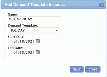 Scheduling with Demand Templates