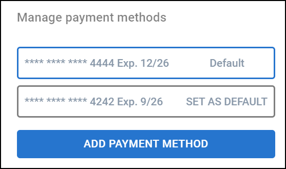 Manage Payment