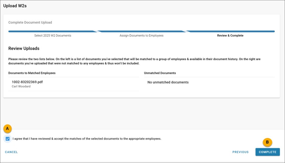 Upload Year-End Documents