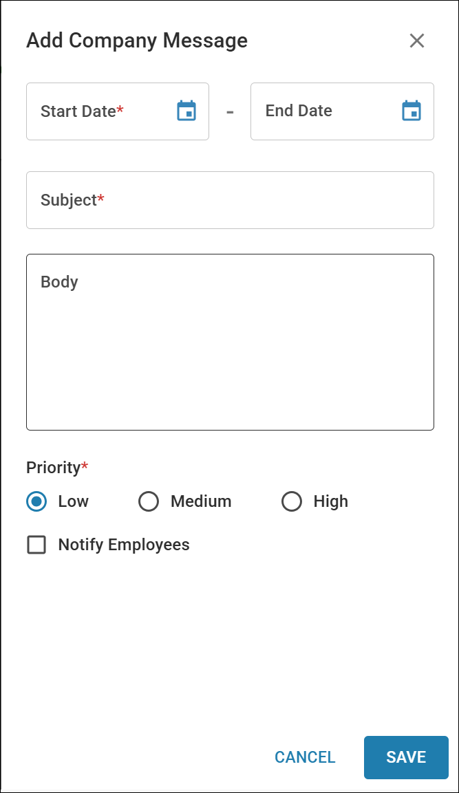 Company Messages